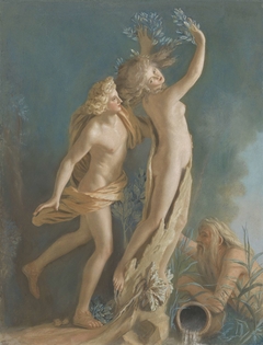 Apollo en Daphne, naar het beeld van Gianlorenzo Bernini in de Borghese verzameling te Rome by Jean-Etienne Liotard