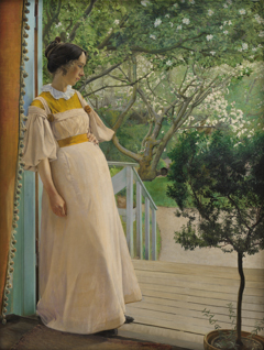 At the French Windows. The Artist's Wife by Laurits Andersen Ring