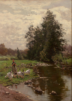 At the Stream by Leopold Otto Strützel