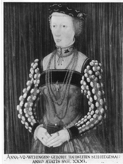 Bildnis der Anna von Wehingen Rückseite: Wappen by Anonymous