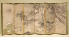 Birds in Landscape [right of a pair] by Shūgetsu