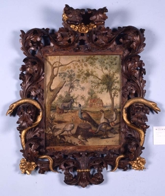 Boerenhof met pauwen en andere vogels by Margareta de Heer