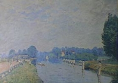 Bords de Riviere (La Tamise a Hampton Court, premiers jours d'octobre) by Alfred Sisley