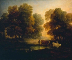 Boy Driving Cows near a Pool by Thomas Gainsborough