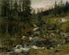 Brook at Øylo by Gerhard Munthe