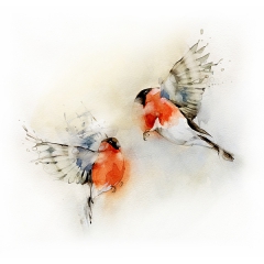 Bullfinches by Dima Rebus