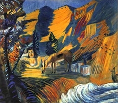 By the Sea. Sphinx by Martiros Saryan