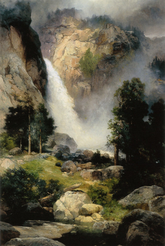 Cascade Falls, Yosemite by Thomas Moran