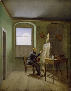 Caspar David Friedrich in his Studio (1811) by Georg Friedrich Kersting