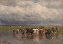 Cattle in the Polder by Willem Roelofs