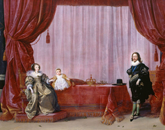 Charles I, Henrietta Maria and Charles, Prince of Wales (later Charles II) by Hendrik Gerritsz Pot