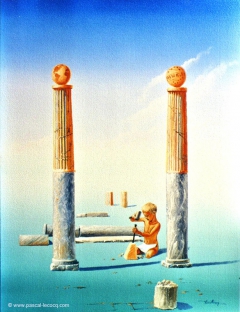 CHISEL AND MALLET IN DELOS - by Pascal by Pascal Lecocq