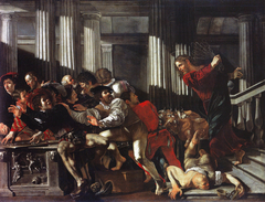 Christ driving the money-changers from the Temple by Cecco del Caravaggio