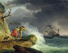 Coast in a Storm by Claude-Joseph Vernet