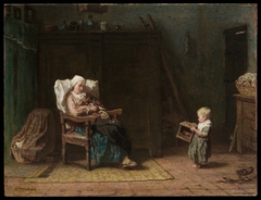 Convalescent Mother and a Child by Jozef Israëls