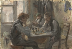 De schaakspelers by Isaac Israels