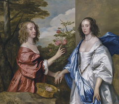 Double portrait of Anne, Countess of Manchester (?-1658) and her daughter Anne Cavendish, Lady Rich (1611-1638) by Anthony van Dyck