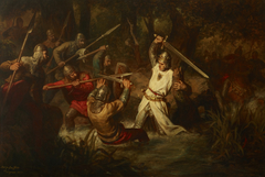 Emperor Rudolf I in the Battle of Marchfeld by Leopold Loeffler