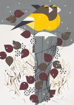 Evening Grosbeaks by Charley Harper