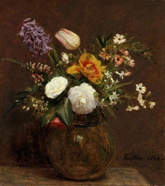 Flowers: Tulips, Camellias and Hyacinths by Henri Fantin-Latour