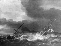 Gale off Rocky Coast by Jan Theunisz Blanckerhoff