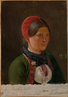 Girl from Hallingdal by Adolph Tidemand