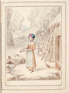 Girl of the Alps, leaf from 'A Collection of Dresses by David Allan Mostly from Nature' - David Allan - ABDAG007557.27 by David Allan