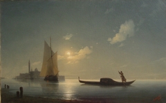 Gondolier on the Sea at Night by Ivan Aivazovsky