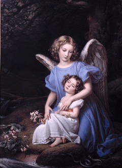 Guardian angel at the Brook by Joseph Karl Stieler