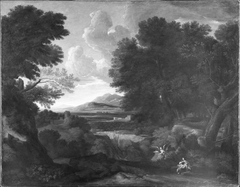 Hagar and Ishmael in a Southern Wooded Landscape by Gaspard Dughet