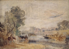 Hampton Court from the Thames by J. M. W. Turner