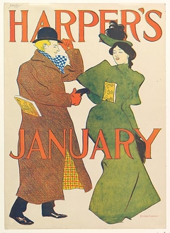 Harper’s: January by Edward Penfield