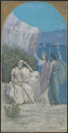 Homer: Epic Poetry (reduction of a mural in Boston Public Library) by Pierre Puvis de Chavannes