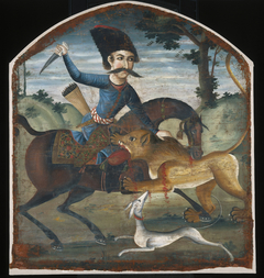 Hunter on Horseback Attacked by a Lion by Anonymous