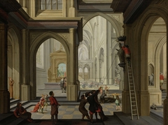 Iconoclasm in a Church by Dirck van Delen