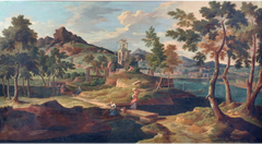 Idealised landscape of the Roman Campagna by Crescenzio Onofri