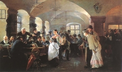 In the Hofbräuhaus in Munich by Philip de László