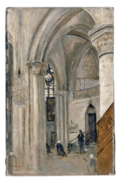 Interior of the Church at Mantes by Jean-Baptiste-Camille Corot