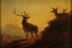 James Giles - Sketch of Deer - Evening - ABDAG002392 by James Giles