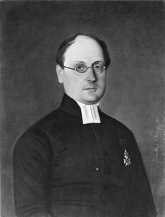 Johan Ludvig Runeberg (1804-1877), finnish-swedish author, married to Fredrika Tengström by Alexis Wetterbergh