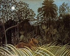 Jungle with Lion by Henri Rousseau