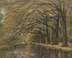 Kanal im Herbst by Franz Courtens