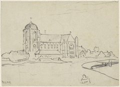 Kerk te Veere by Adolf le Comte