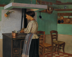 La Cuisinière au fourneau by Félix Vallotton