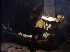 La mort de Chramm by Évariste Vital Luminais