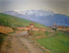 Landscape at Civita d'Antino by Peter Tom-Petersen