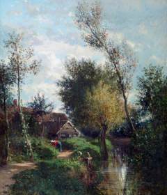 Landscape at Écouen, near Paris by Émile Lambinet