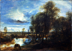 Landscape by Moonlight by Peter Paul Rubens