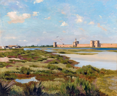 Landscape of Aigues-Mortes by Frédéric Bazille