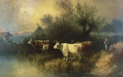 Landscape With Cattle by John Jervis